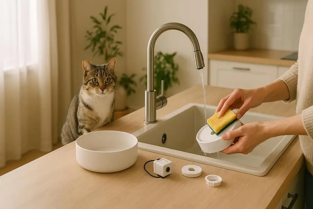 À quelle fréquence nettoyer la fontaine de son chat ?
