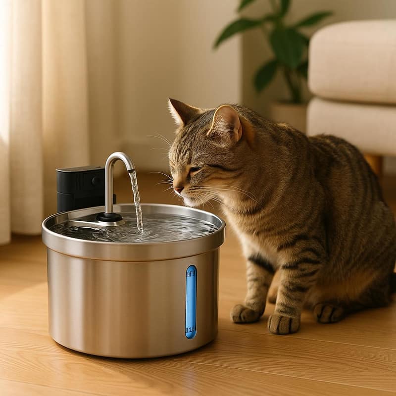 Fontaine à eau FEELNEEDY 3,5L inox silencieuse avec batterie