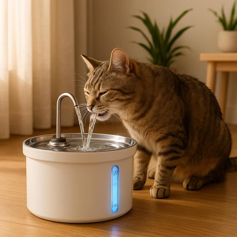 Fontaine à eau FEELNEEDY 3,5L inox silencieuse avec batterie
